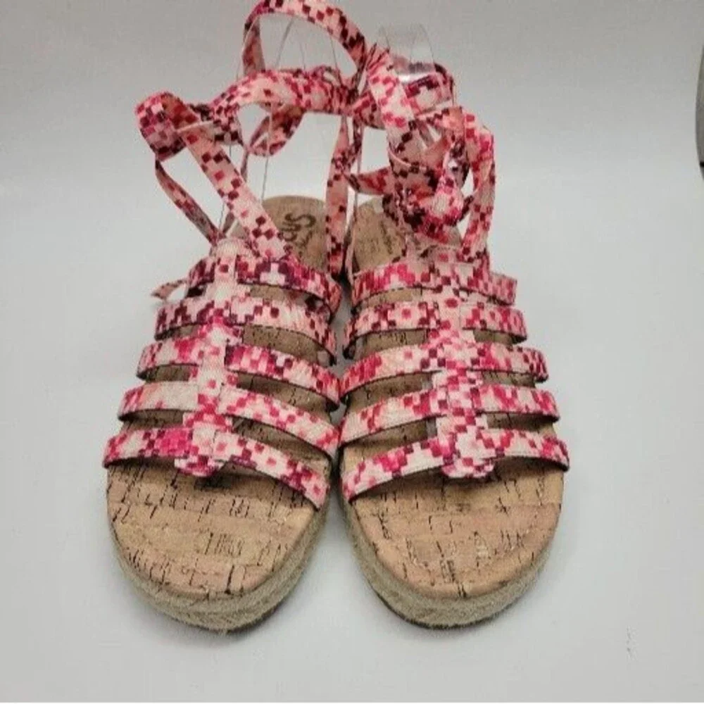Circus By Sam Edelman Ariel Gladiator Espadrille Fabric Sandals 8.5 M